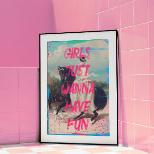 Have Fun Altered Art Modern Trendy Wall Art Poster
