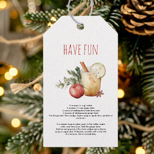 Have Fun   Christmas Drink  Gift Tags
