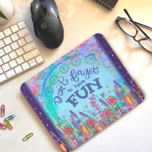 Have Fun Colourful Wildflowers Dragonflies Mouse Mat