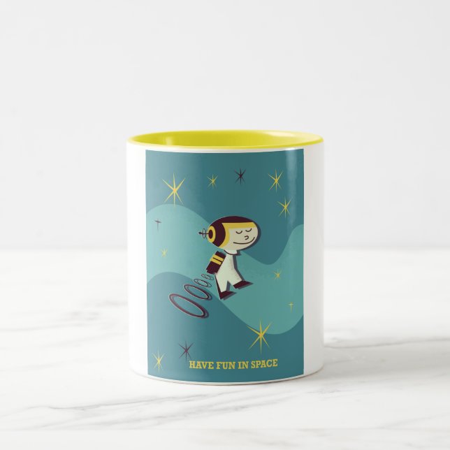 Have fun in Space. Two-Tone Coffee Mug (Center)