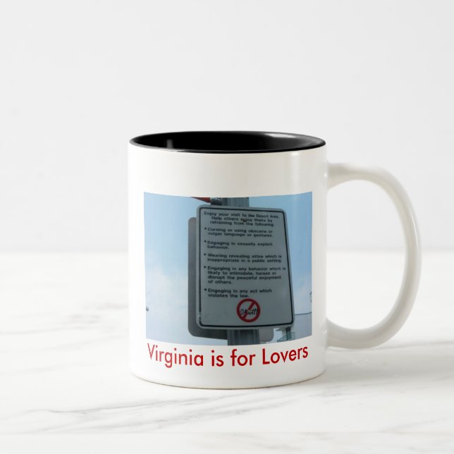 Have Fun, Virginia is for Lovers Two-Tone Coffee Mug (Right)