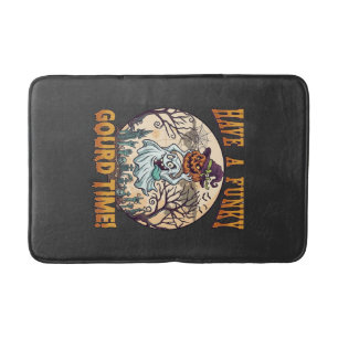 Have Funky Gourd Time Ghost Pumpkin Graveyard Bath Mat