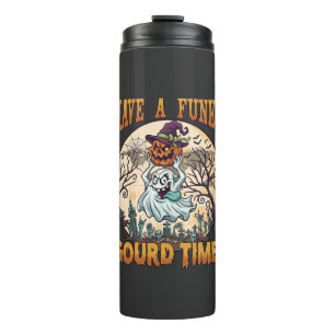Have Funky Gourd Time Ghost Pumpkin Graveyard Thermal Tumbler