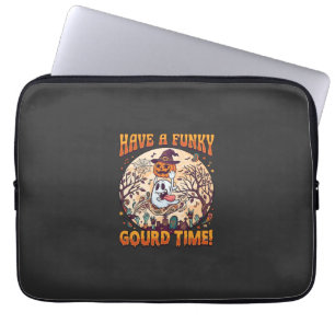 Have Funky Gourd Time Halloween Ghost Pumpkin_1 Laptop Sleeve