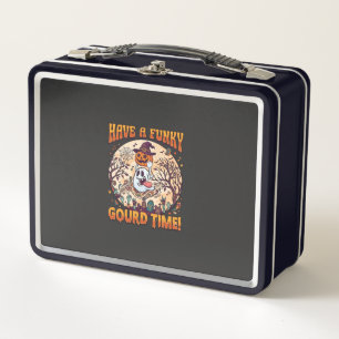 Have Funky Gourd Time Halloween Ghost Pumpkin_1 Metal Lunch Box