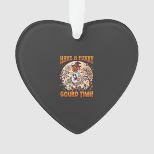 Have Funky Gourd Time Halloween Ghost Pumpkin_1 Ornament