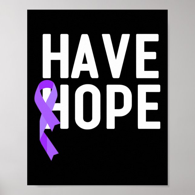Have Hope Purple Ribbon Overdose Awareness End Add Poster (Front)