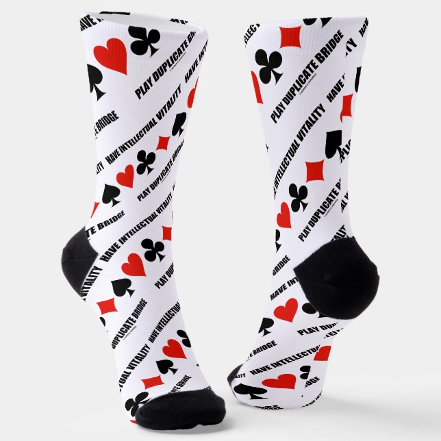 Have Intellectual Vitality Play Duplicate Bridge Socks (Angled)