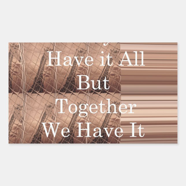 Have it all Giraffe Safari  Hakuna Matata woven so Rectangular Sticker (Front)