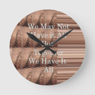 Have it all Giraffe Safari  Hakuna Matata woven so Round Clock
