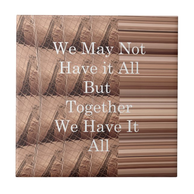 Have it all Giraffe Safari  Hakuna Matata woven so Tile (Front)