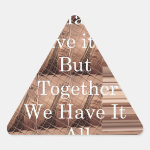 Have it all Giraffe Safari  Hakuna Matata woven so Triangle Sticker