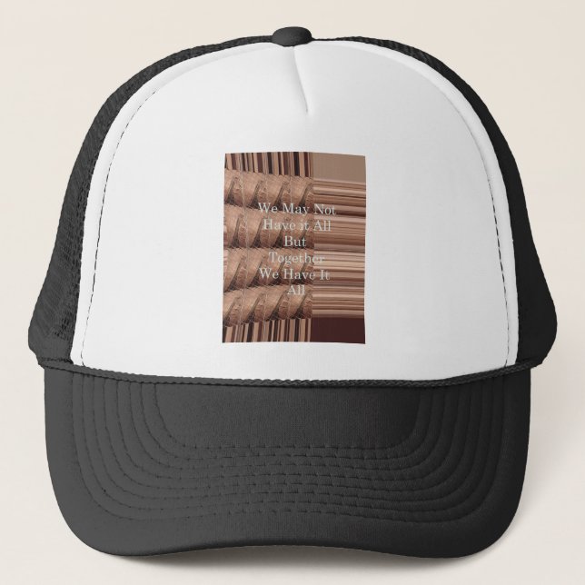 Have it all Giraffe Safari  Hakuna Matata woven so Trucker Hat (Front)