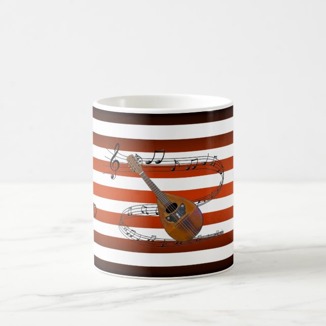 Have Mandolin ~ Will Travel ~ Musical Stripes ~ Coffee Mug (Center)