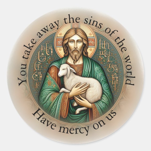 Have mercy on us classic round sticker (Front)
