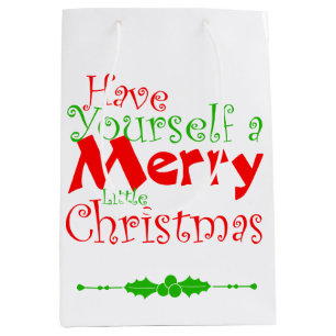 Have Merry Christmas Holiday Medium Gift Bag
