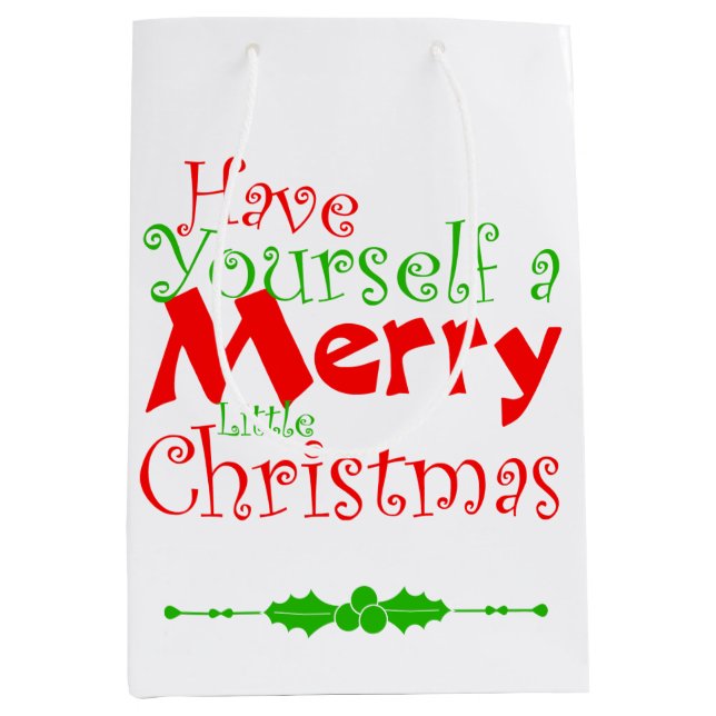 Have Merry Christmas Holiday Medium Gift Bag (Front)