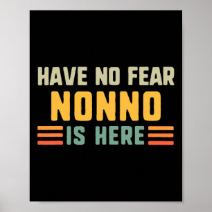 Have No Fear Nonno Is Here Funny Vintage Retro Poster