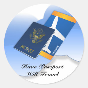 Have Passport, Will Travel Classic Round Sticker