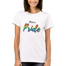 Have Pride Bold Rainbow Typography LGBT White