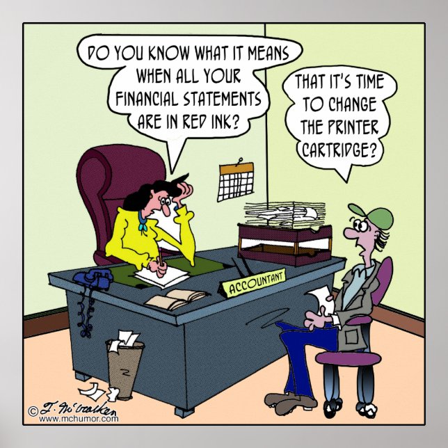 Have Red Ink? Change the Printer Cartridge. Poster (Front)