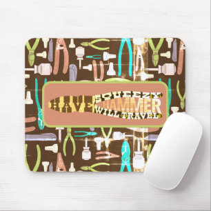 Have Squeezy Hammer Will Travel Retro Mouse Mat