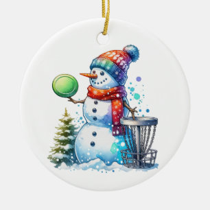 Have the Merriest Christmas by Par   Disc Golf Ceramic Tree Decoration