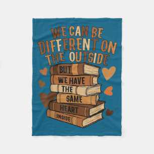 Have the same heart black history month book lover fleece blanket