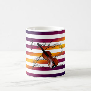 Have Violin ~ Will Travel ~Musical Stripes ~Scale~ Coffee Mug