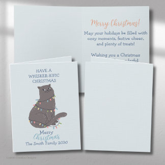Have Whisker-rific Christmas Greeting Holiday Card