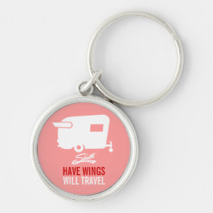 Have Wings Will Travel - Shasta Camping Keychain