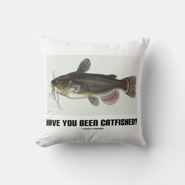 Have You Been Catfished? Catfish Illustration Cushion (Front)