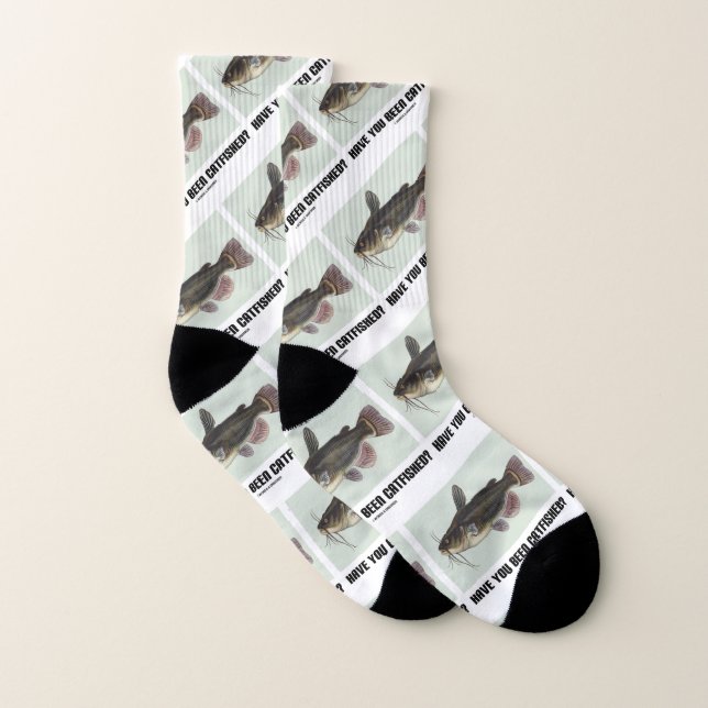 Have You Been Catfished? Catfish Query Humour Socks (Pair)