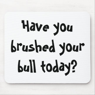 Have you brushed your bull today? mouse mat