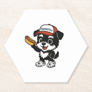 Have you ever seen a dog this stylishly American Paper Coaster