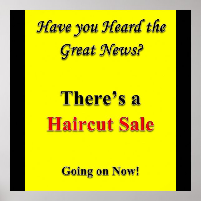Have you Heard Haircut Sale Poster Matte (Front)