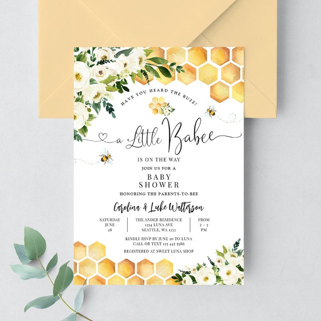 Have You Heard the Buzz Babee Baby Shower Invitation (Creator Uploaded)