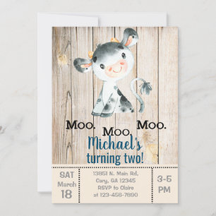 Have you heard the moos cow invitation. invitation