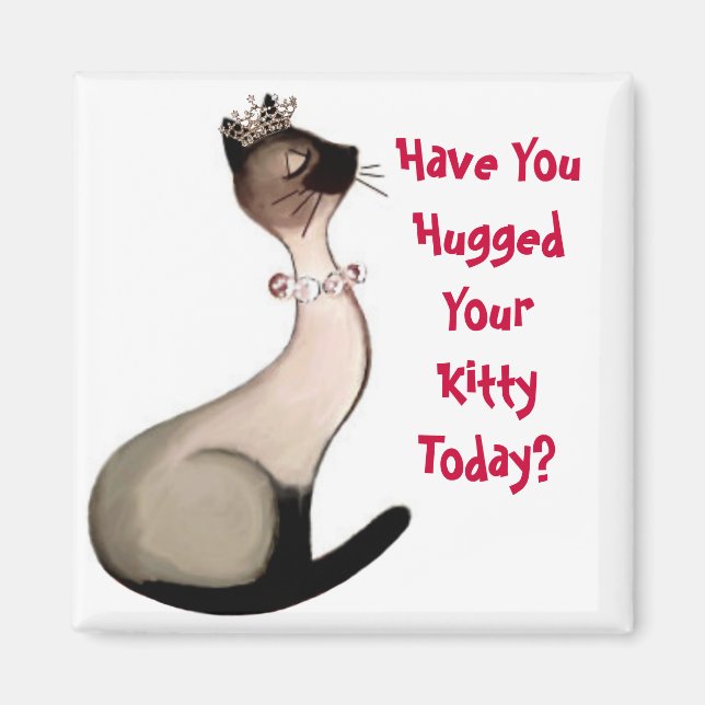 Have You Hugged Your Kitty Today? magnets (Front)