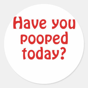 Have You Pooped Today Classic Round Sticker