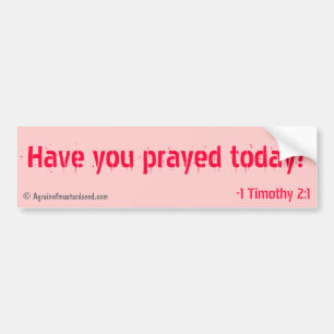 Have you prayed today bumper sticker