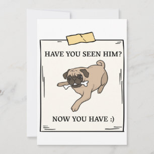 Have You Seen Dog Now You Have Pet Wanted Invitation