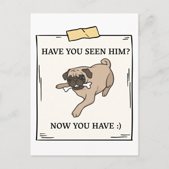 Have You Seen Dog Now You Have Pet Wanted Postcard (Front)