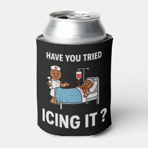 Have You Tried Icing It Nurse Gingerbread Xmas Can Cooler