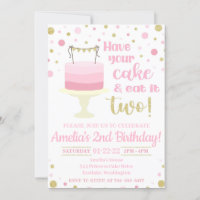 Have Your Cake and Eat It Two Invitation