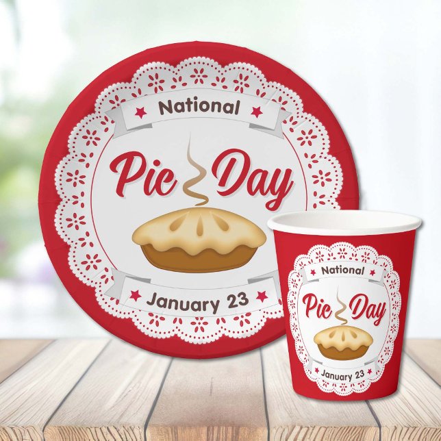 Have Your Favourite Beverage with PIE! Paper Cups (Happy Pie Day! January 23. What's your favorite pie?)