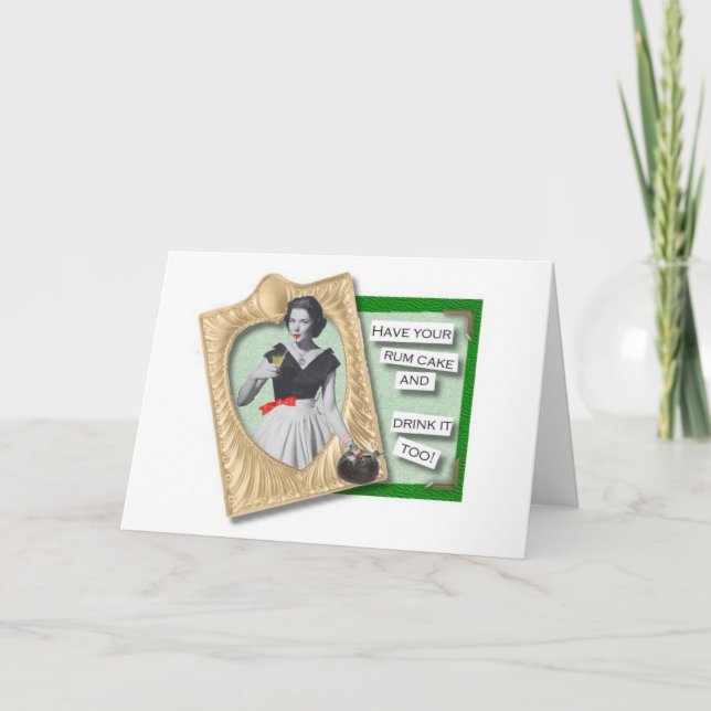 Have Your Rum Cake Holiday Card (Front)