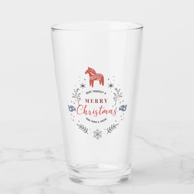 Have your self a Merry Christmas ornament Glass (Front)