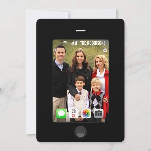 Have your selfie a Merry Christmas photo Holiday Card (Front)