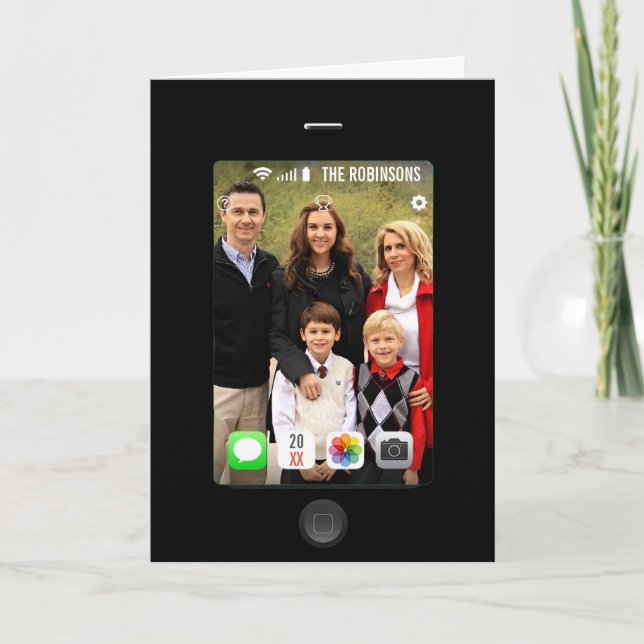 Have your selfie a Merry Christmas photo Holiday Card (Front)